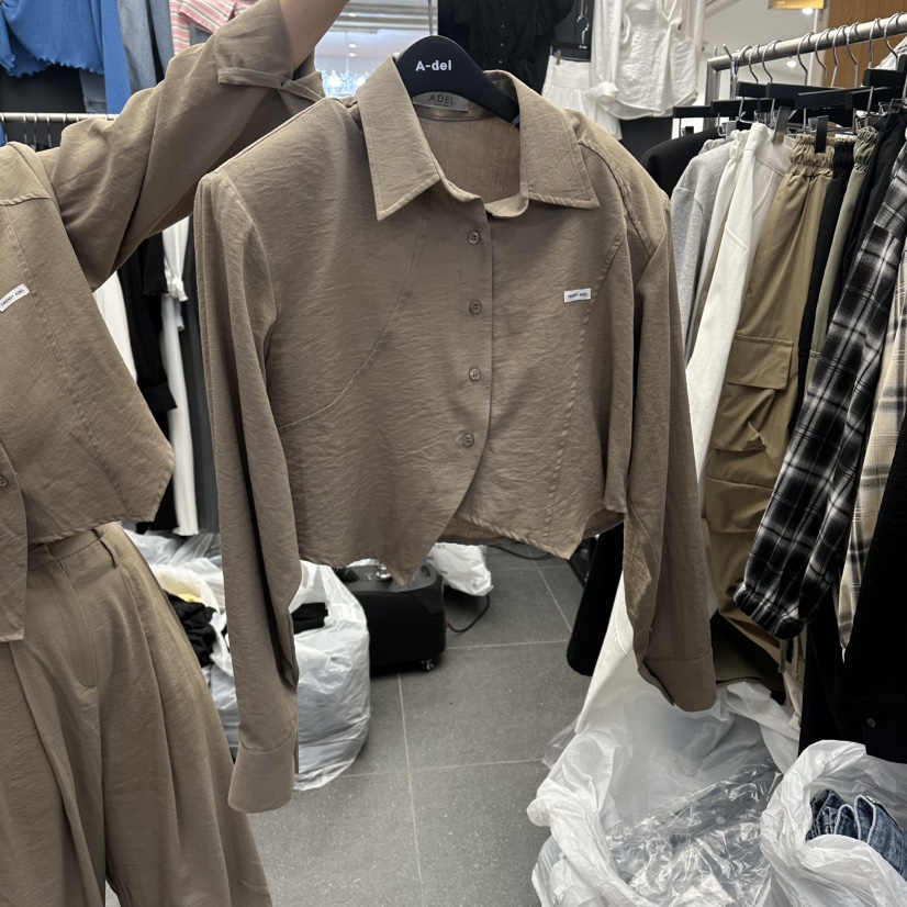 A-DEL韓國東大門直郵女士新品26春夏推薦人氣襯衫蕾絲衫A-DEL襯衫/蕾絲衫圖色1