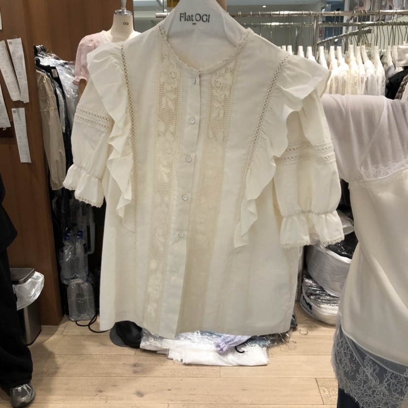 OGI韓國東大門直郵女裝新品人氣推薦26春夏熱賣襯衫蕾絲衫FLat OGI襯衫/蕾絲衫圖色1