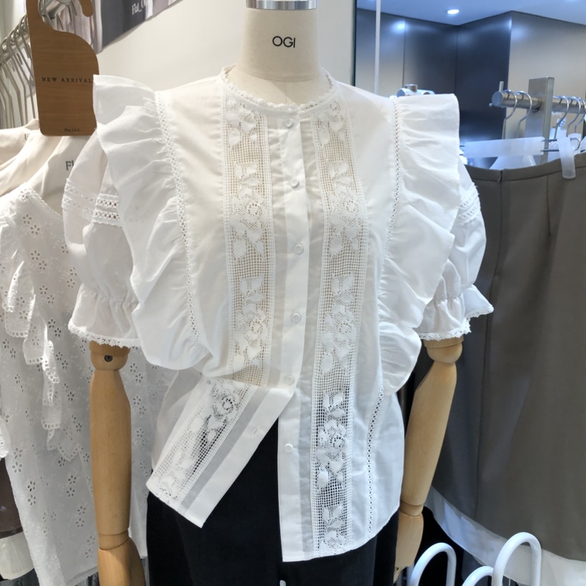 OGI韓國東大門直郵女裝新品人氣推薦26春夏熱賣襯衫蕾絲衫FLat OGI襯衫/蕾絲衫圖色2