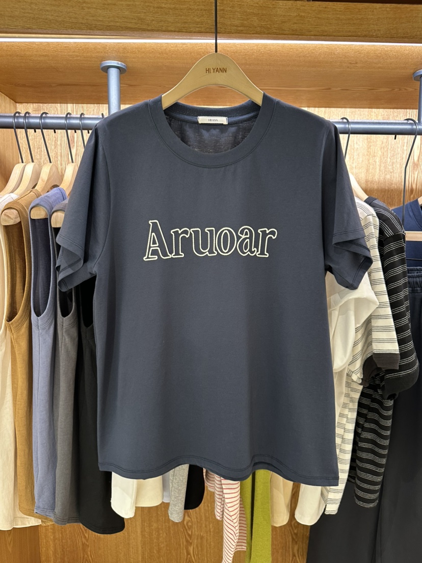 HI YANN韓國代購女裝新款人氣時尚休閑推薦職業26春夏T恤HI YANNT恤圖色3