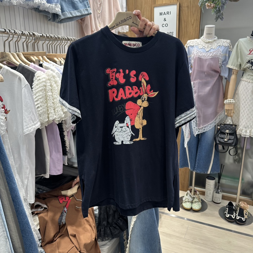 MARI CO韓國代購女士新款時尚職業26春夏人氣休閑推薦T恤MARI COT恤圖色2