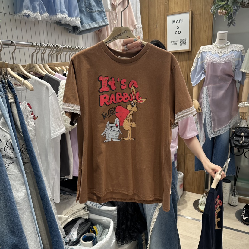 MARI CO韓國代購女士新款時尚職業26春夏人氣休閑推薦T恤MARI COT恤圖色3