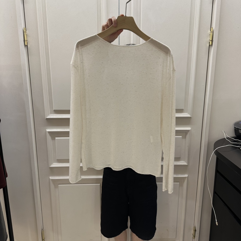 MYOS韓國東大門代購女士新品職業休閑推薦長袖T恤亞麻針織MYOS長袖T恤圖色1