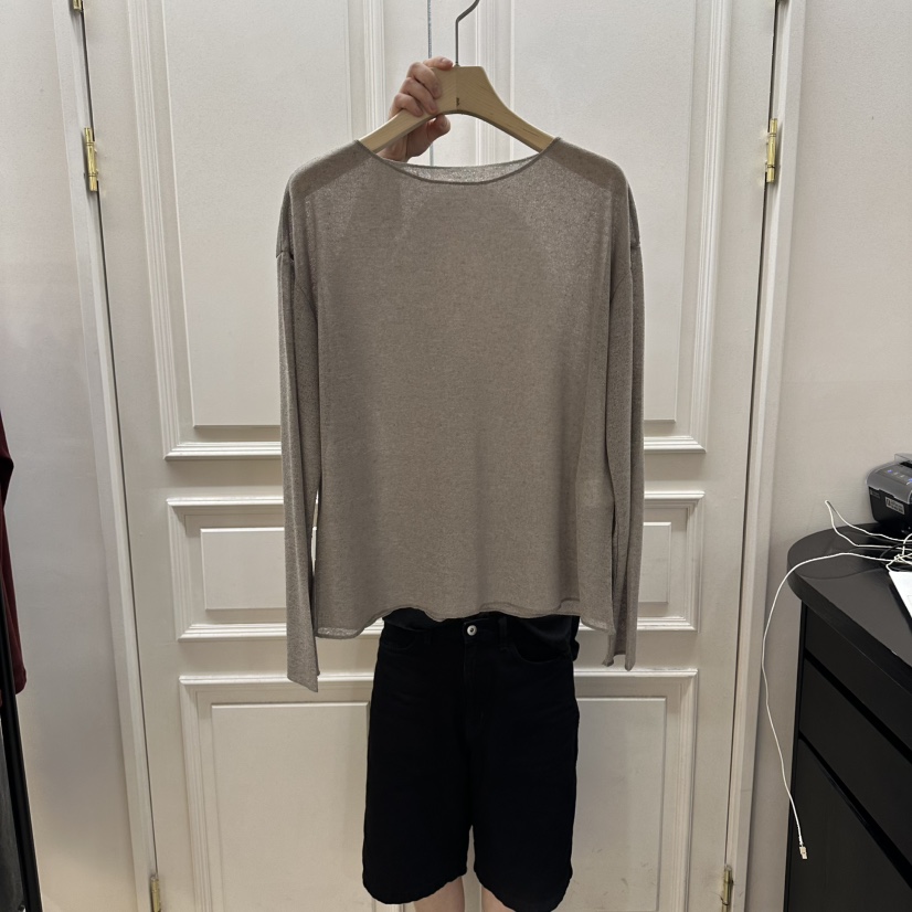 MYOS韓國東大門代購女士新品職業休閑推薦長袖T恤亞麻針織MYOS長袖T恤圖色2