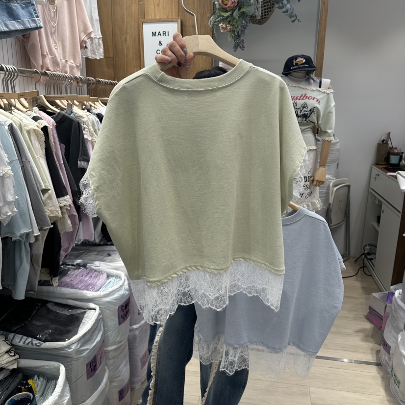 MARI CO韓國代購女士新款時尚人氣推薦休閑職業熱賣T恤復古MARI COT恤