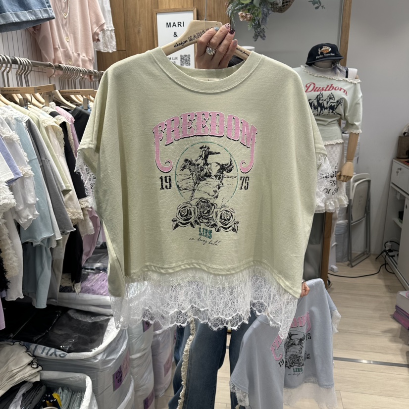 MARI CO韓國代購女士新款時尚人氣推薦休閑職業熱賣T恤復古MARI COT恤圖色3