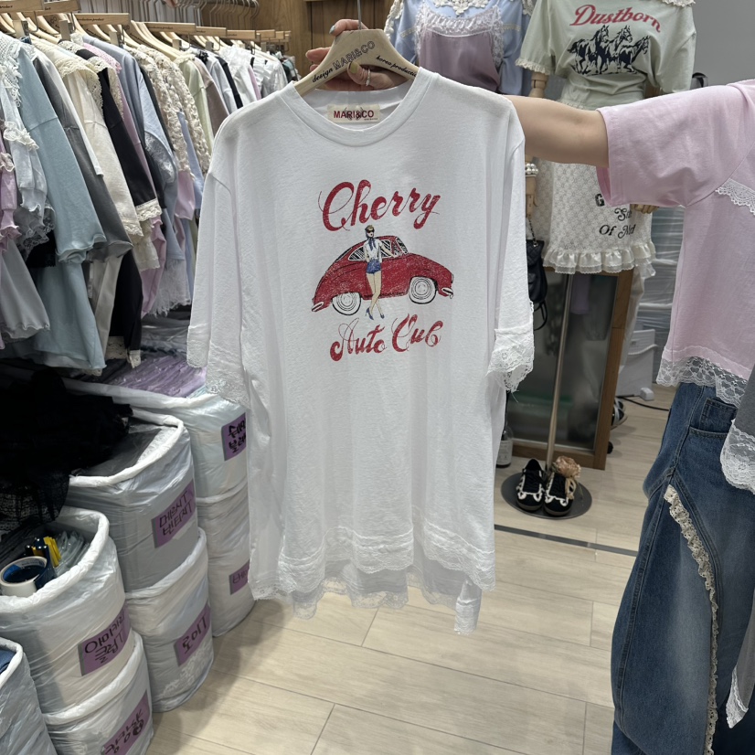 MARI CO韓國東大門直郵女士新款休閑26春夏熱賣職業推薦T恤MARI COT恤圖色1