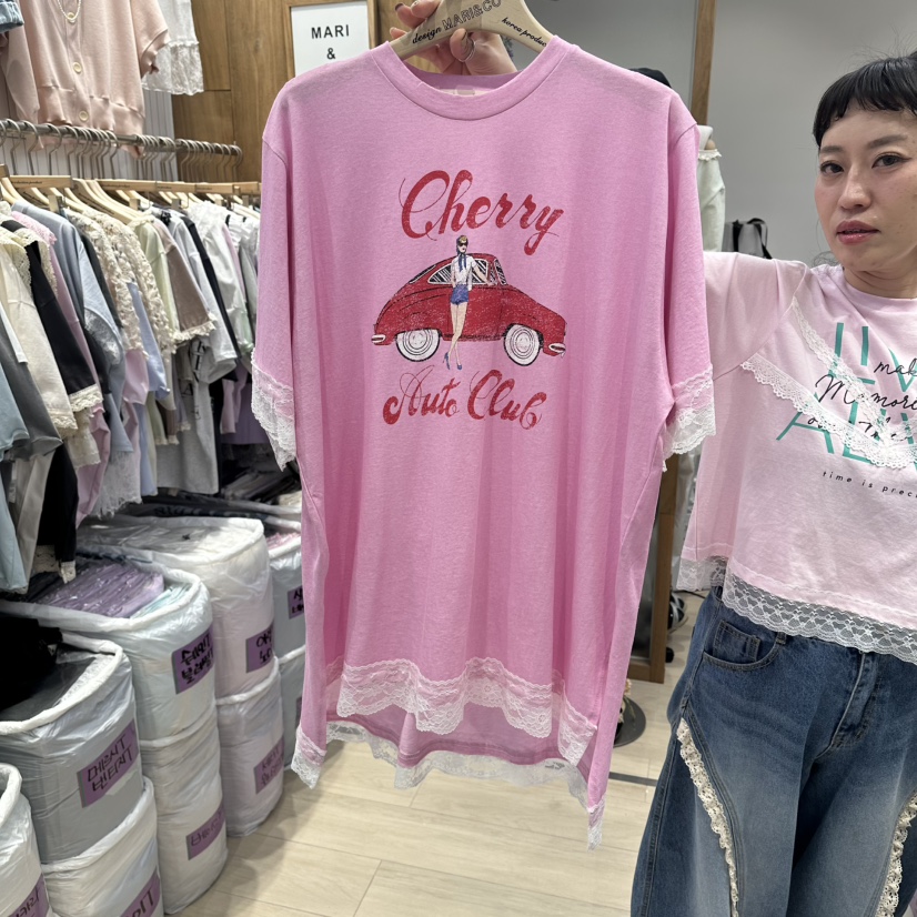 MARI CO韓國東大門直郵女士新款休閑26春夏熱賣職業推薦T恤MARI COT恤圖色2