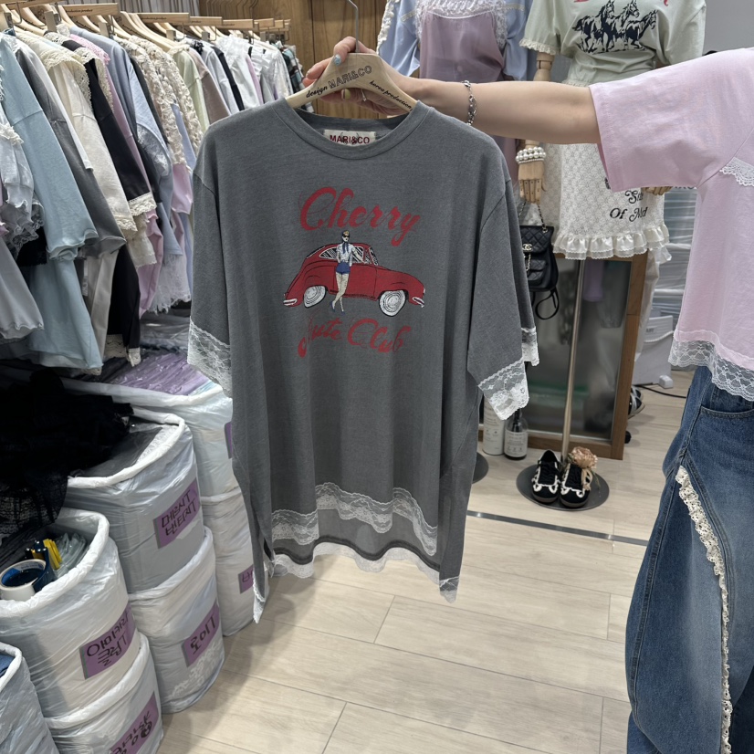 MARI CO韓國東大門直郵女士新款休閑26春夏熱賣職業推薦T恤MARI COT恤圖色3