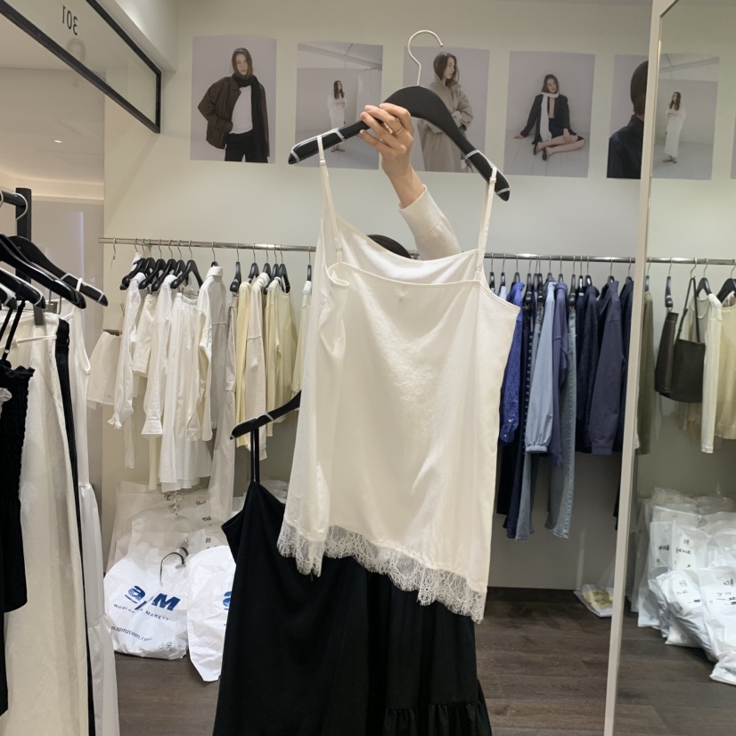OURIN/THIS IS韓國東大門代購女裝新品26春夏吊帶背心蕾絲OURIN/THIS IS吊帶/背心