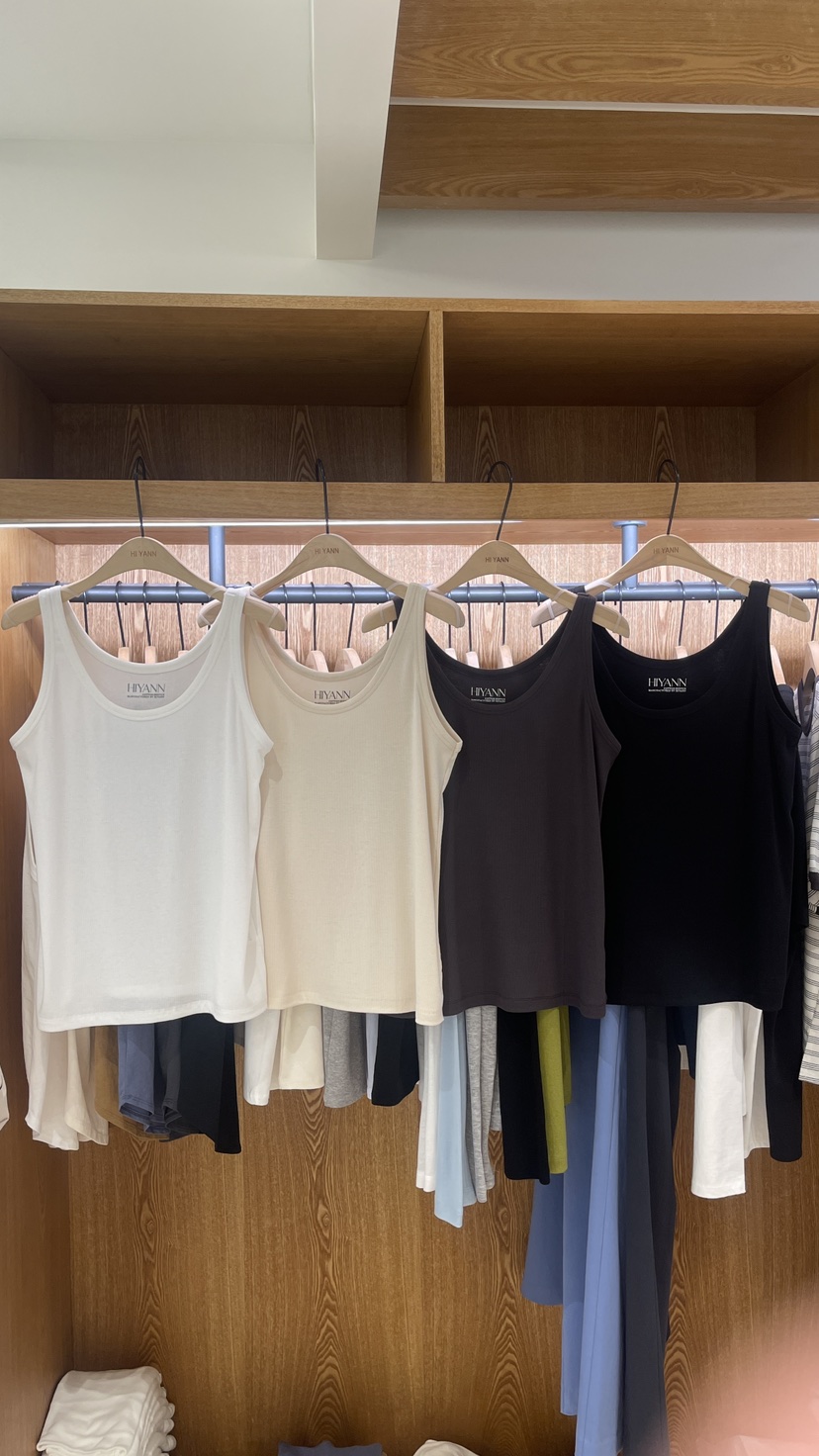 HI YANN韓國直郵實拍女裝新款26春夏休閑熱賣吊帶背心羅紋HI YANN吊帶/背心