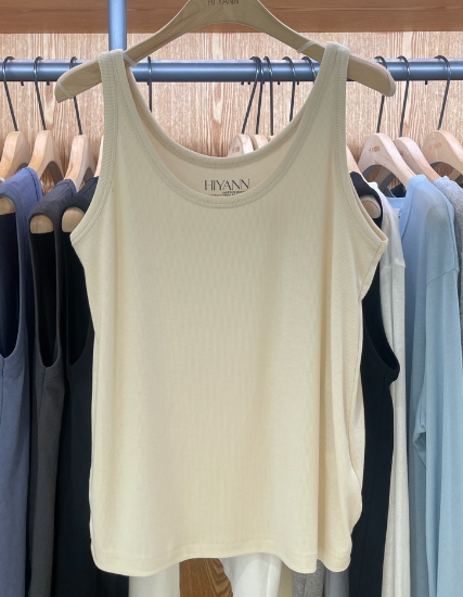 HI YANN韓國直郵實拍女裝新款26春夏休閑熱賣吊帶背心羅紋HI YANN吊帶/背心圖色4