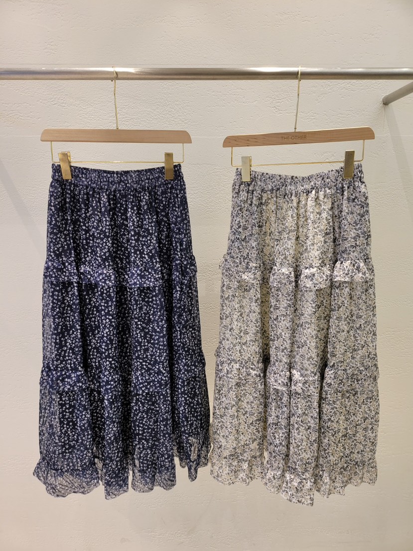 THE OTHER韓國直郵實拍女裝新品休閑時尚推薦長裙小碎花THE OTHER長裙