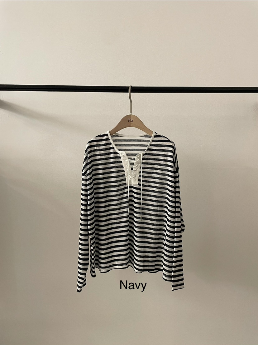 2DA/DARIMI-P韓國東大門直郵女裝新款26春夏休閑長袖T恤2DA/DARIMI-P長袖T恤圖色1深藍色