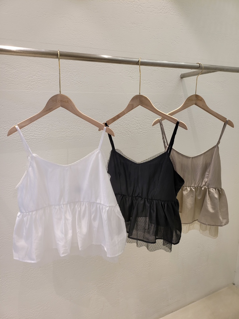 THE OTHER韓國東大門代購女裝新款推薦時尚吊帶背心緞面THE OTHER吊帶/背心