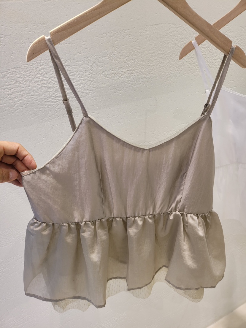 THE OTHER韓國東大門代購女裝新款推薦時尚吊帶背心緞面THE OTHER吊帶/背心