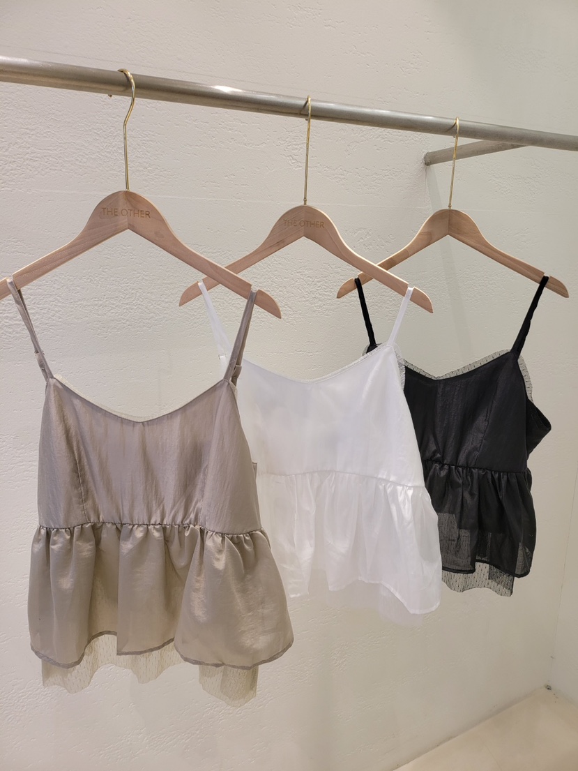 THE OTHER韓國東大門代購女裝新款推薦時尚吊帶背心緞面THE OTHER吊帶/背心
