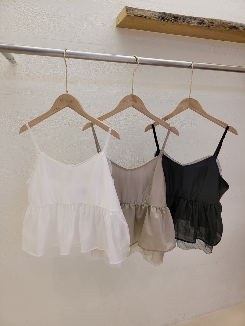 THE OTHER韓國東大門代購女裝新款推薦時尚吊帶背心緞面THE OTHER吊帶/背心