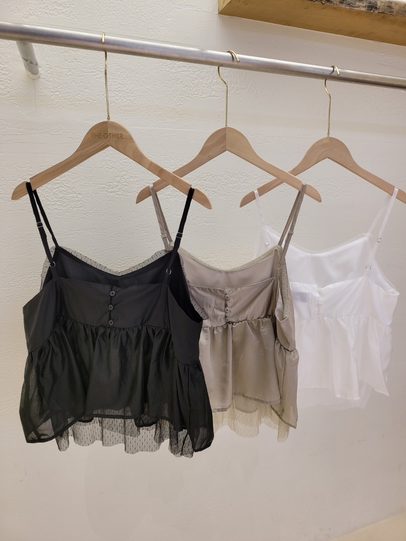 THE OTHER韓國東大門代購女裝新款推薦時尚吊帶背心緞面THE OTHER吊帶/背心