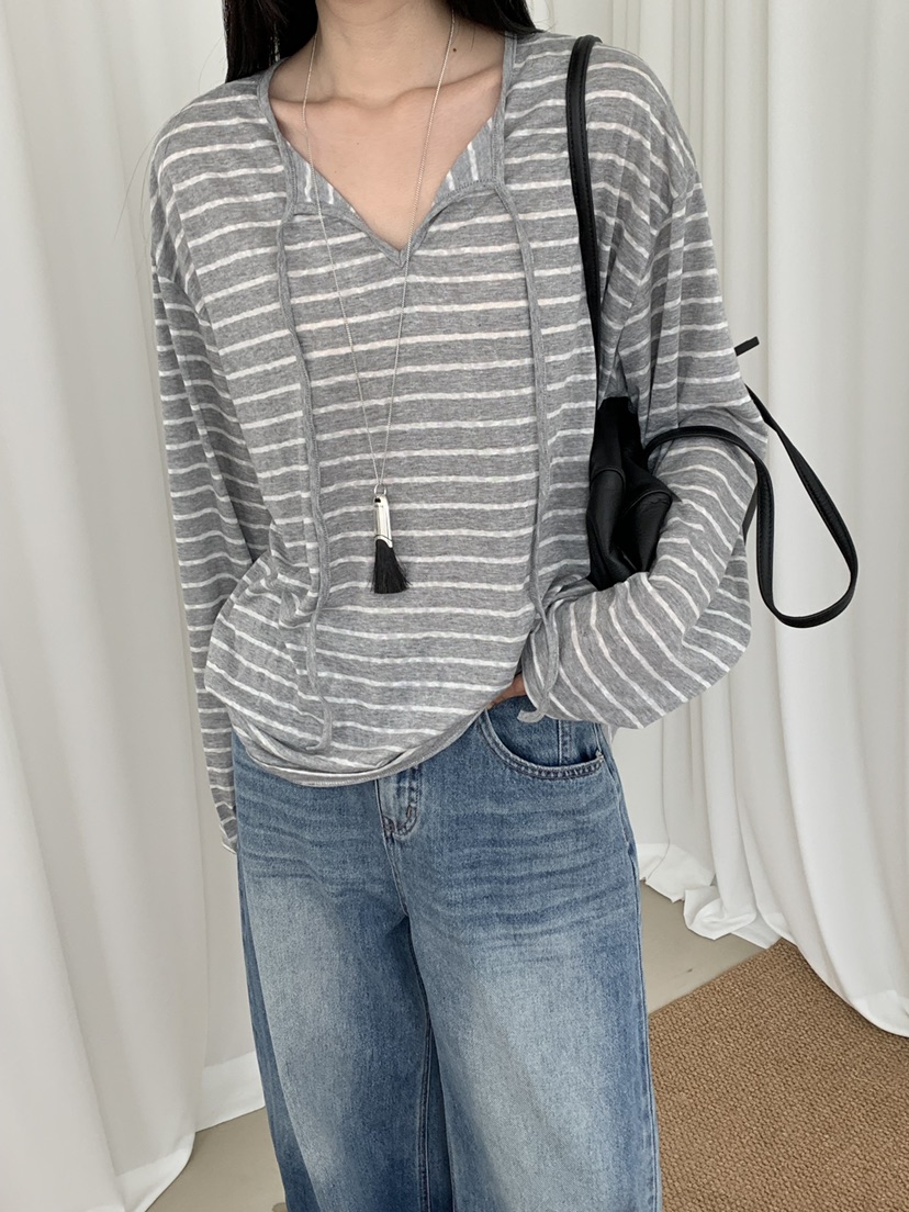 RIVER RAIN韓國直郵實拍女士新款職業推薦休閑熱賣長袖T恤RIVER RAIN長袖T恤