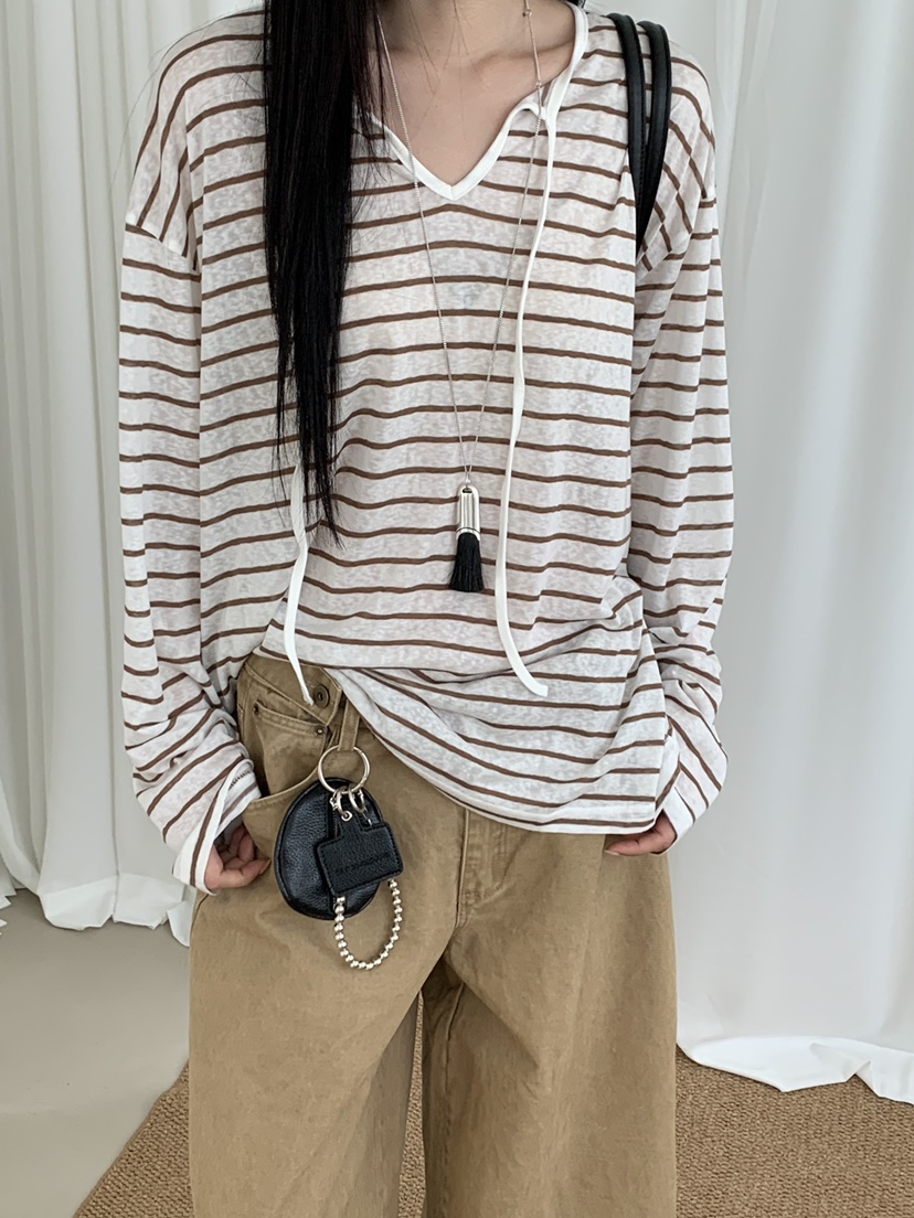 RIVER RAIN韓國直郵實拍女士新款職業推薦休閑熱賣長袖T恤RIVER RAIN長袖T恤