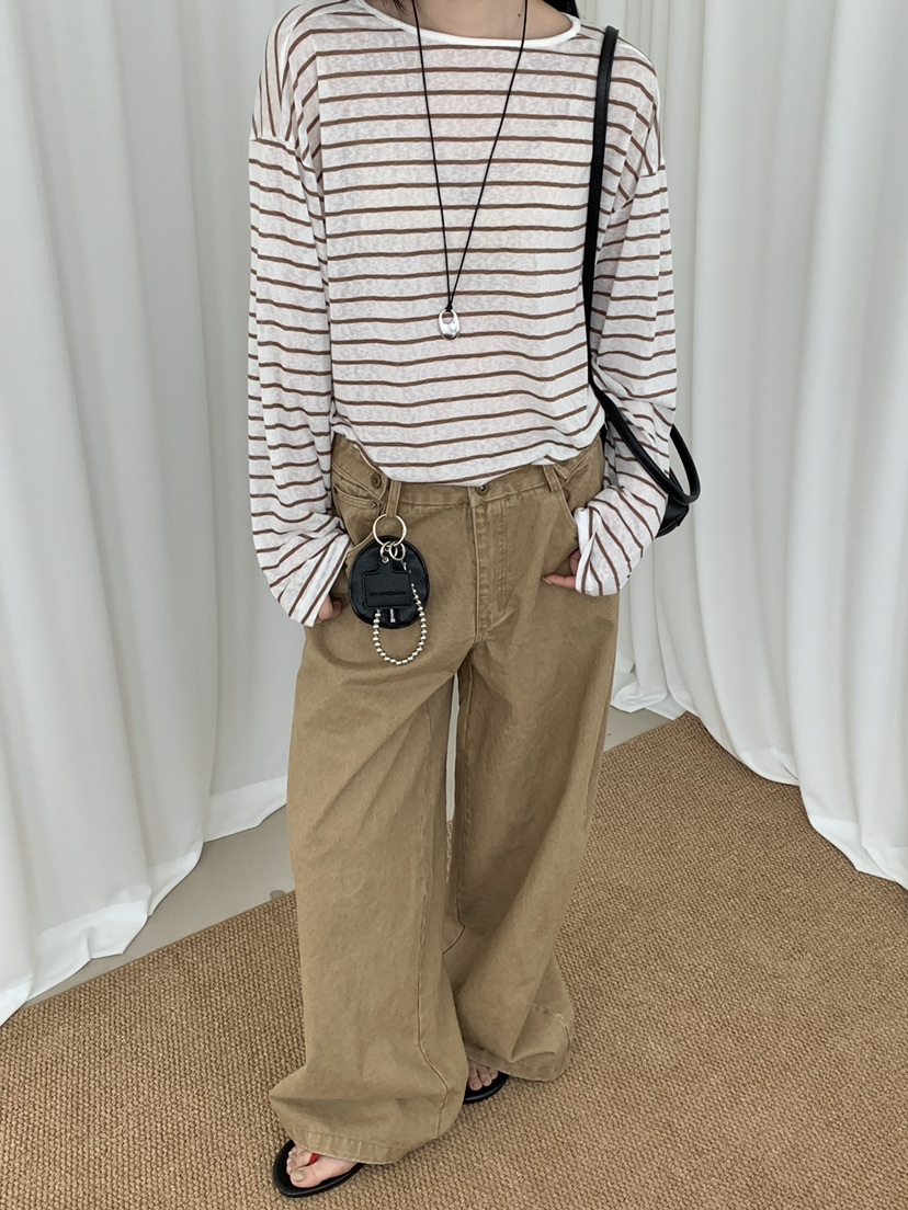 RIVER RAIN韓國直郵實拍女士新款職業推薦休閑熱賣長袖T恤RIVER RAIN長袖T恤