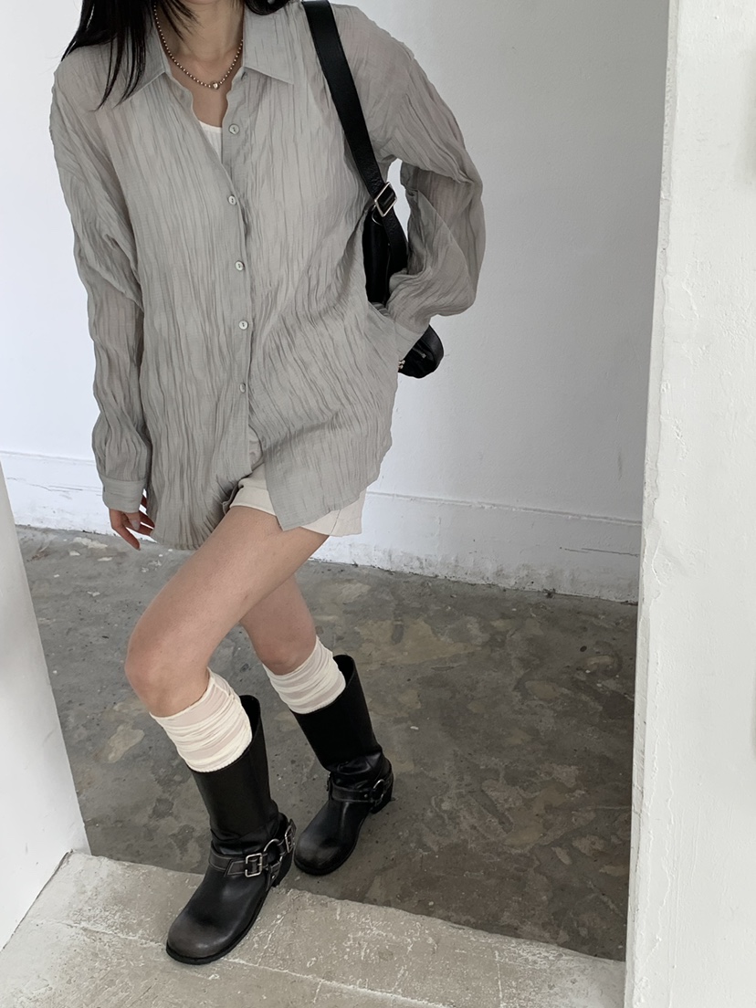 RIVER RAIN韓國直郵女士新品26春夏熱賣時尚推薦襯衫蕾絲衫RIVER RAIN襯衫/蕾絲衫