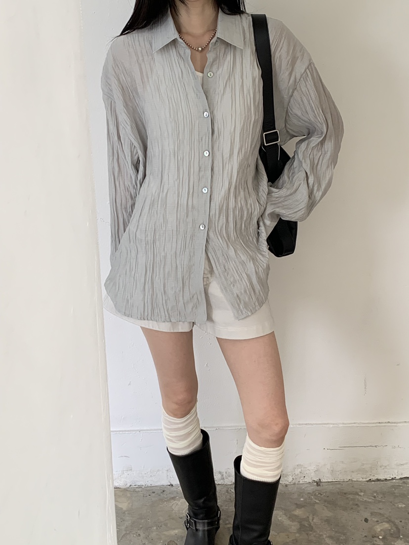 RIVER RAIN韓國直郵女士新品26春夏熱賣時尚推薦襯衫蕾絲衫RIVER RAIN襯衫/蕾絲衫