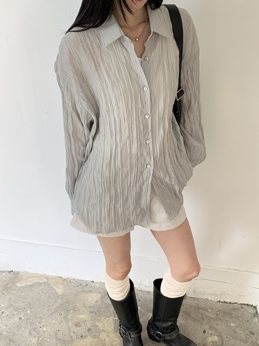 RIVER RAIN韓國直郵女士新品26春夏熱賣時尚推薦襯衫蕾絲衫RIVER RAIN襯衫/蕾絲衫