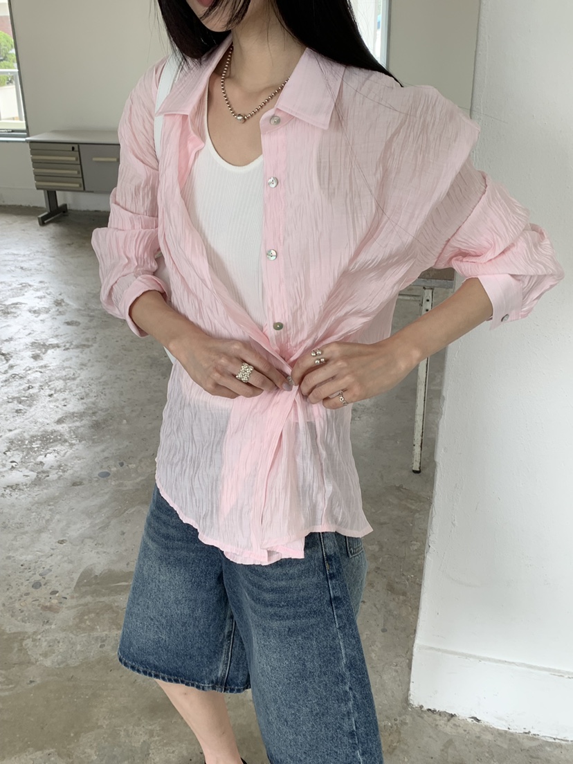 RIVER RAIN韓國直郵女士新品26春夏熱賣時尚推薦襯衫蕾絲衫RIVER RAIN襯衫/蕾絲衫