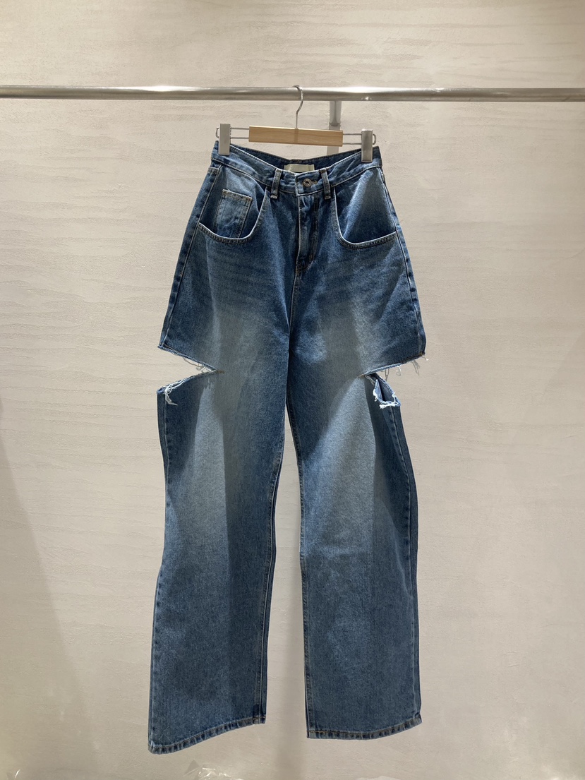 ROUGH韓國直郵實拍女士新款休閑推薦職業時尚人氣26春夏牛仔褲ROUGH牛仔褲圖色1