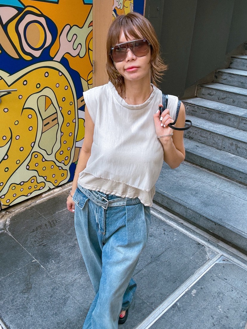 PARIS MATCH韓國東大門代購女裝新款休閑熱賣26春夏吊帶背心PARIS MATCH吊帶/背心圖色2