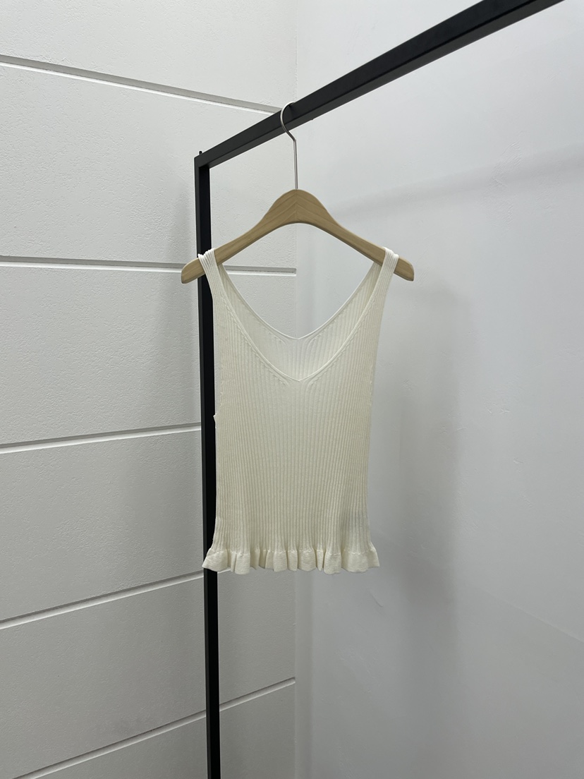 MOVENNE韓國東大門直郵女士新款職業熱賣吊帶背心褶邊針織MOVENNE吊帶/背心