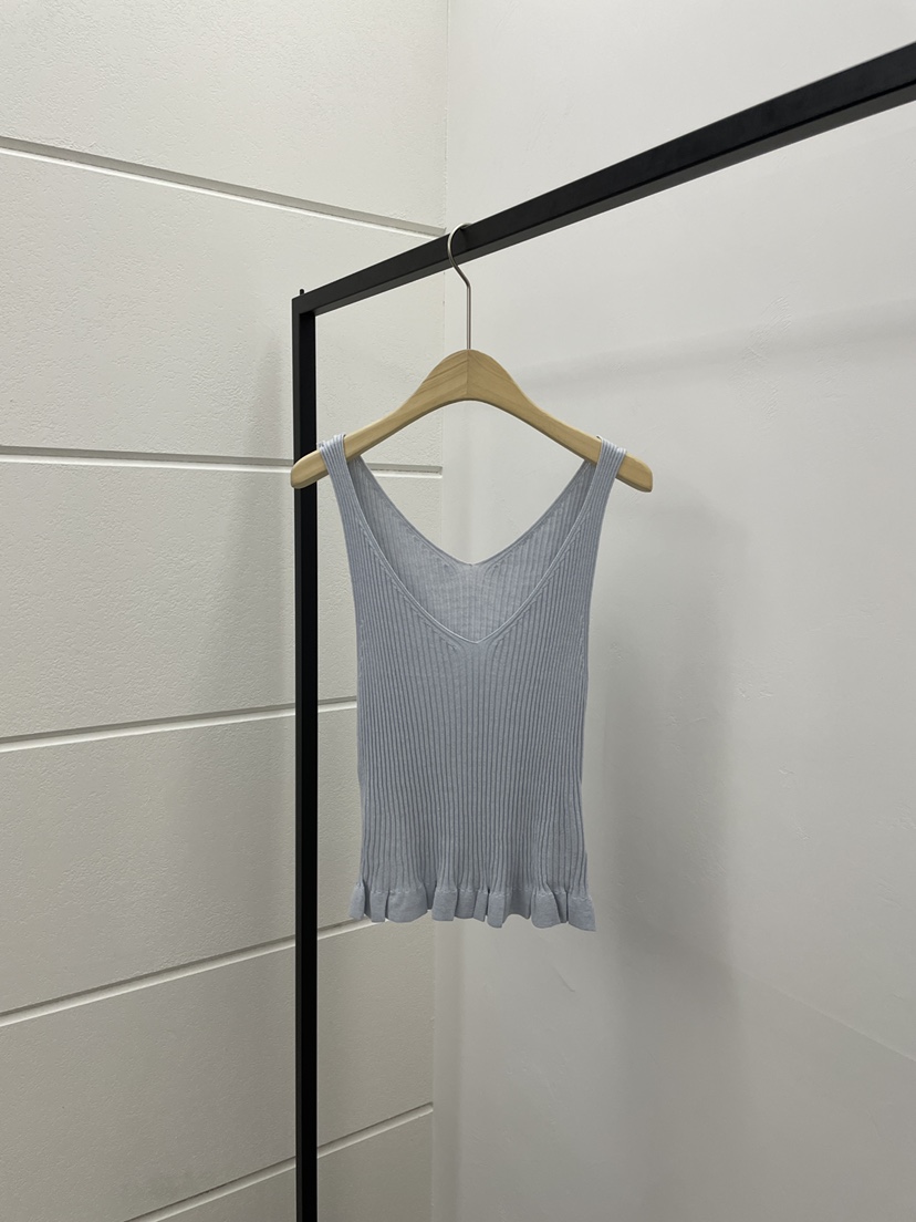 MOVENNE韓國東大門直郵女士新款職業熱賣吊帶背心褶邊針織MOVENNE吊帶/背心