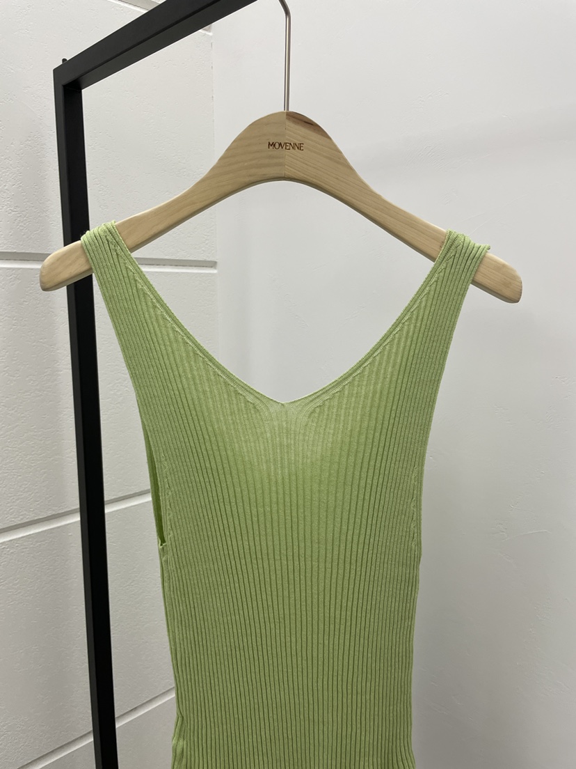 MOVENNE韓國東大門直郵女士新款職業熱賣吊帶背心褶邊針織MOVENNE吊帶/背心