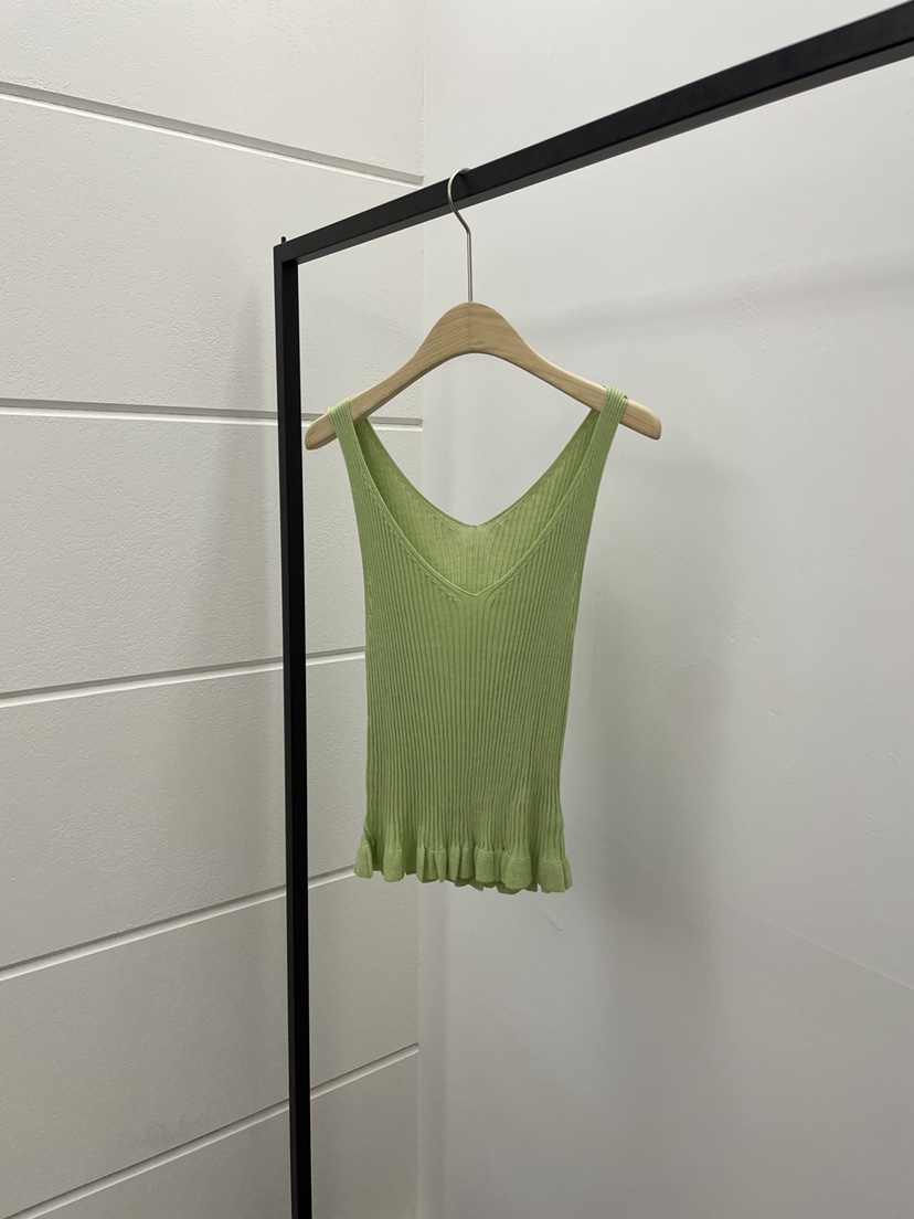 MOVENNE韓國東大門直郵女士新款職業熱賣吊帶背心褶邊針織MOVENNE吊帶/背心