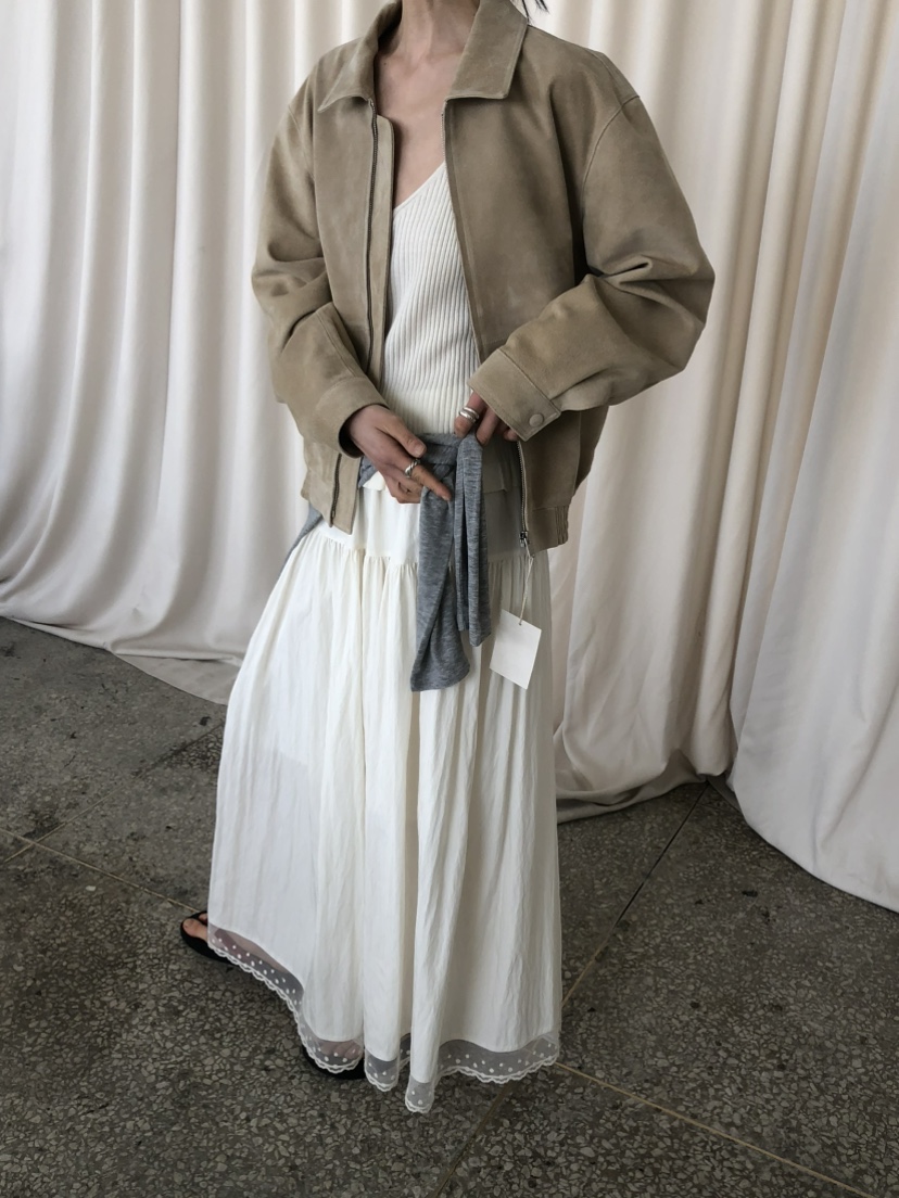 MOVENNE韓國東大門直郵女士新款職業熱賣吊帶背心褶邊針織MOVENNE吊帶/背心