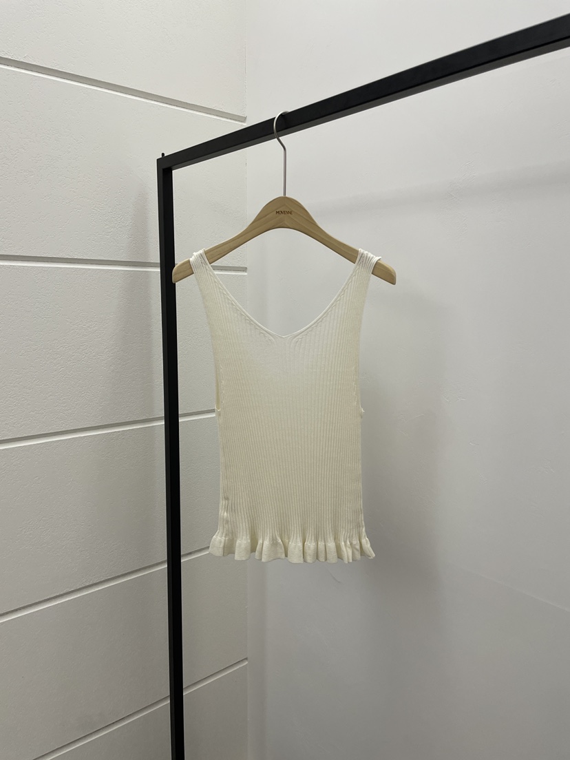 MOVENNE韓國東大門直郵女士新款職業熱賣吊帶背心褶邊針織MOVENNE吊帶/背心圖色1