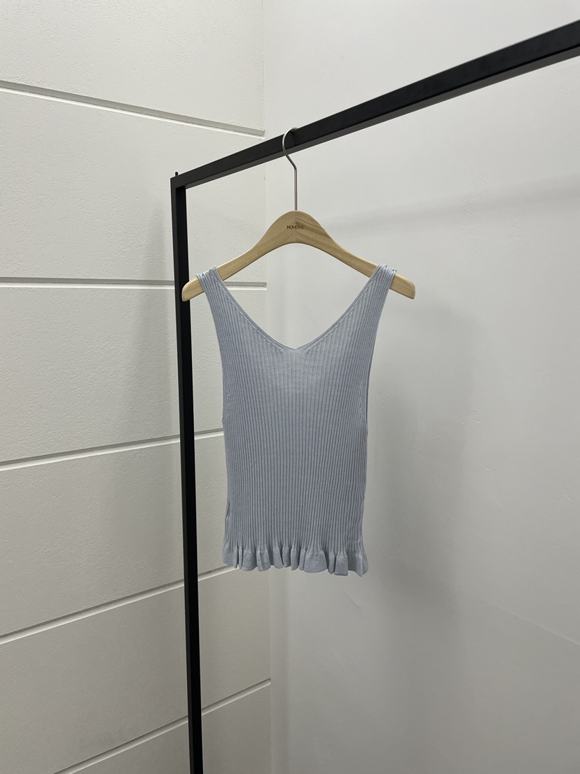 MOVENNE韓國東大門直郵女士新款職業熱賣吊帶背心褶邊針織MOVENNE吊帶/背心圖色2