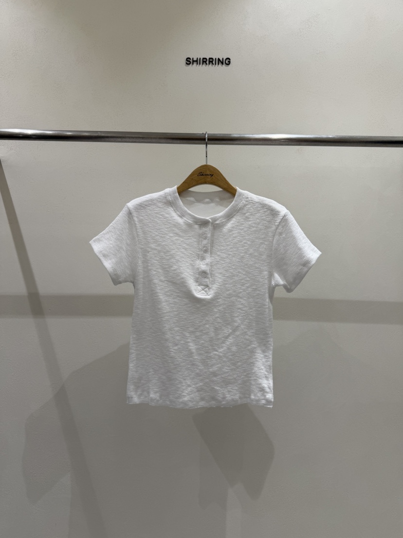 SHIRRING韓國直郵女裝新品26春夏休閑時尚熱賣推薦職業T恤SHIRRINGT恤圖色1