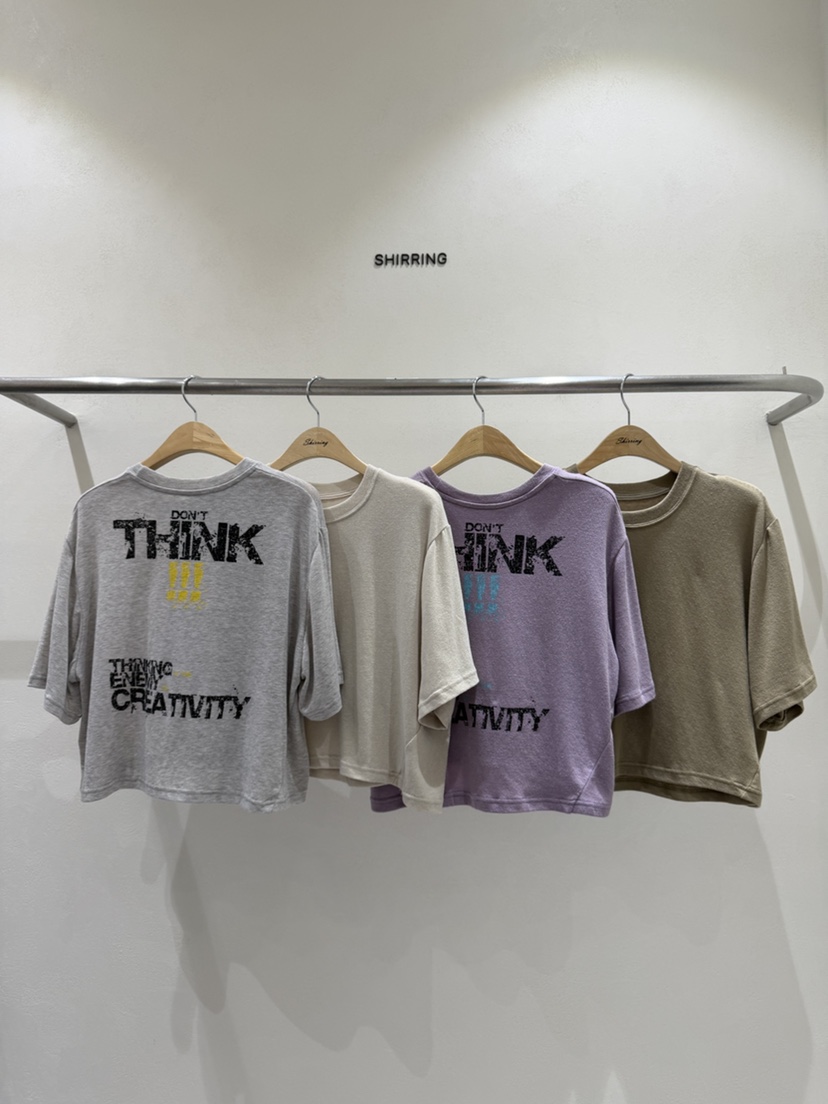 SHIRRING韓國東大門直郵女士新品職業時尚26春夏人氣休閑T恤SHIRRINGT恤
