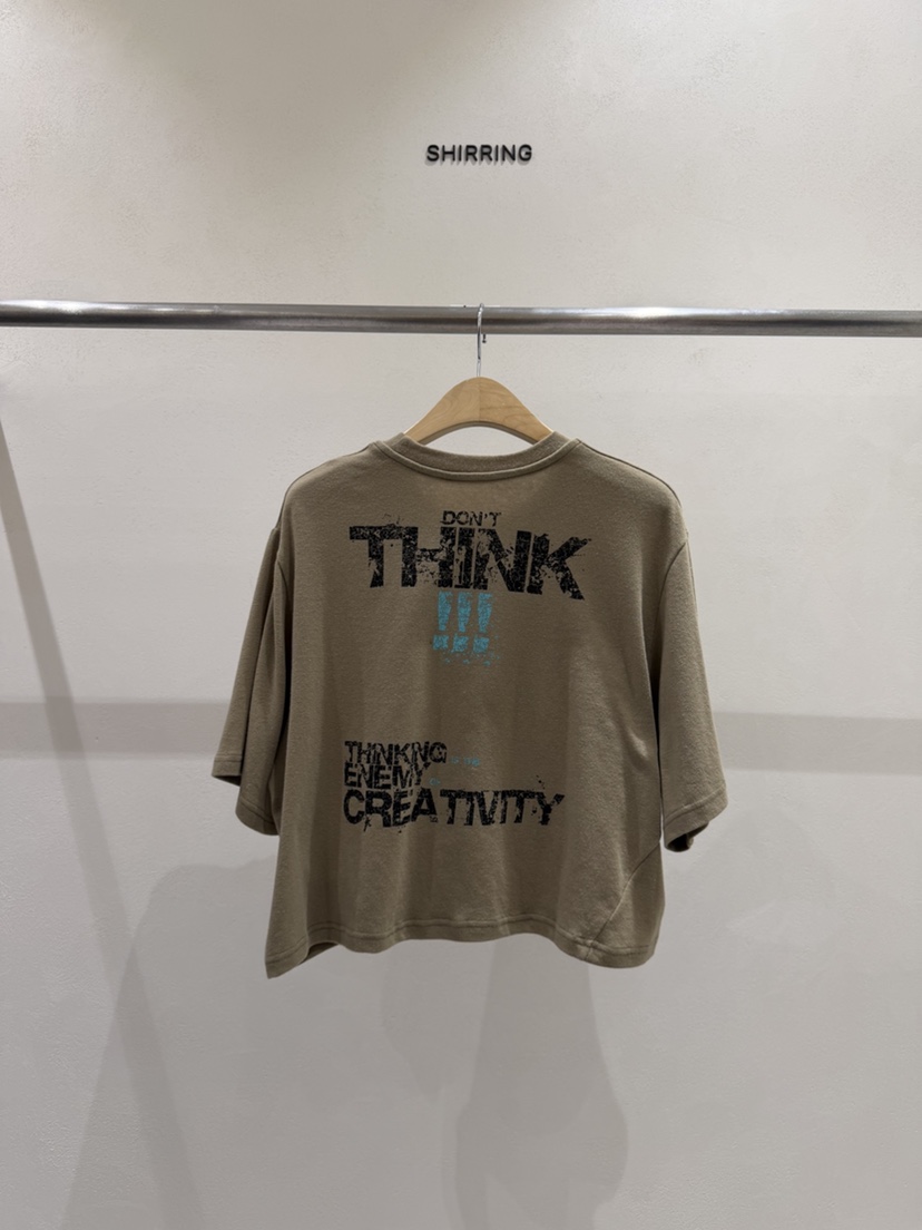 SHIRRING韓國東大門直郵女士新品職業時尚26春夏人氣休閑T恤SHIRRINGT恤圖色4