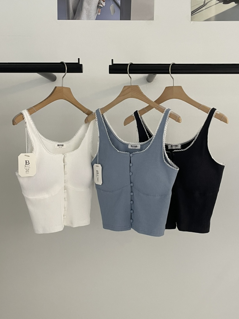 BUTTER-P韓國直郵女裝新品時尚26春夏人氣休閑職業吊帶背心BUTTER-P吊帶/背心