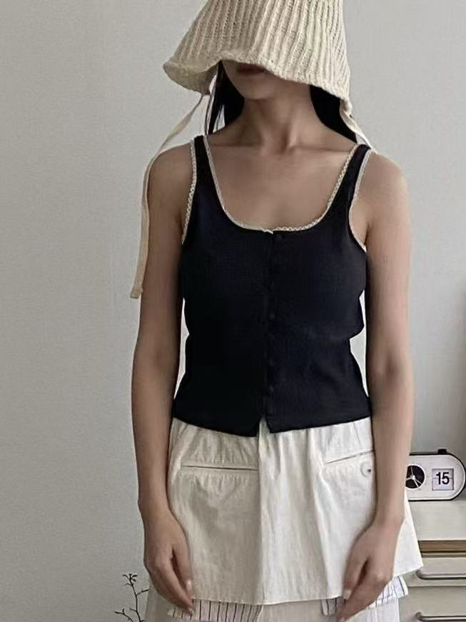 BUTTER-P韓國直郵女裝新品時尚26春夏人氣休閑職業吊帶背心BUTTER-P吊帶/背心