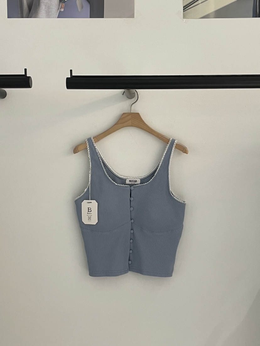 BUTTER-P韓國直郵女裝新品時尚26春夏人氣休閑職業吊帶背心BUTTER-P吊帶/背心圖色2