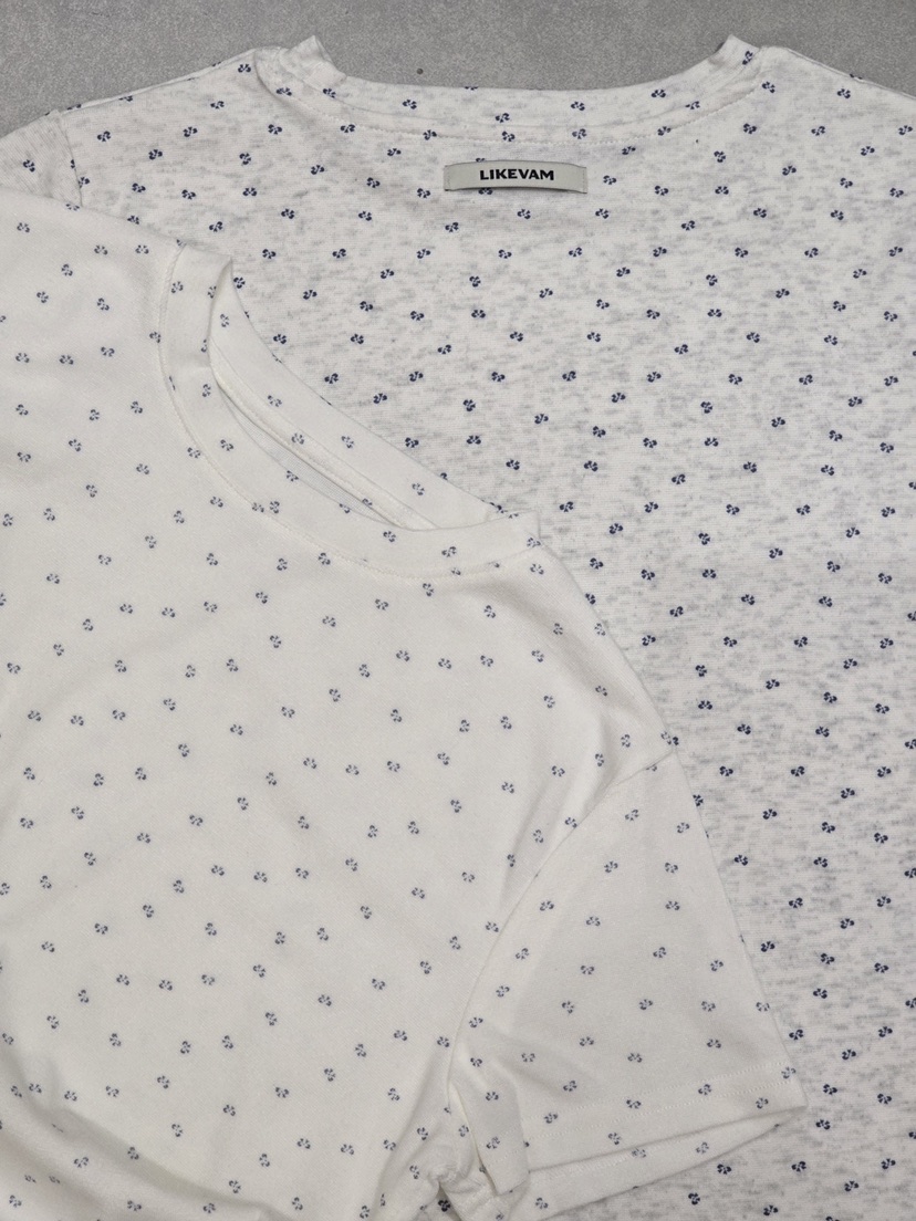LIKEVAM韓國直郵實拍女裝新款推薦熱賣26春夏時尚T恤花朵LIKEVAMT恤