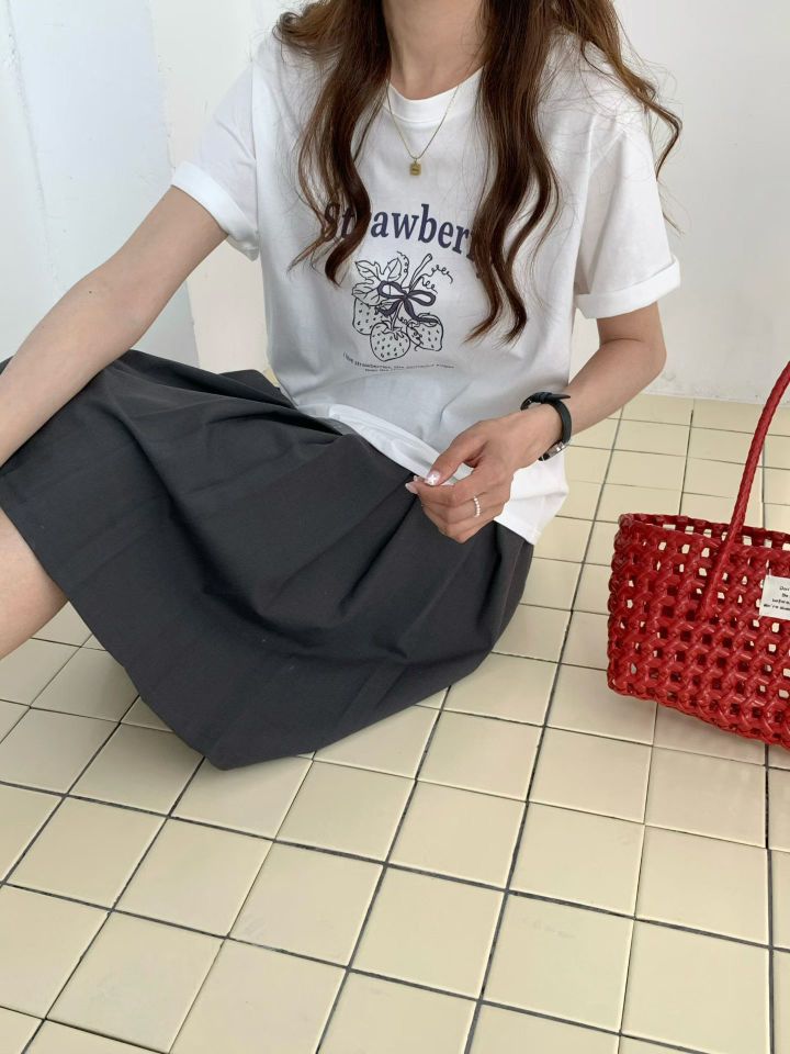 STAY HERE韓國東大門代購女裝新款休閑職業26春夏人氣T恤STAY HERET恤