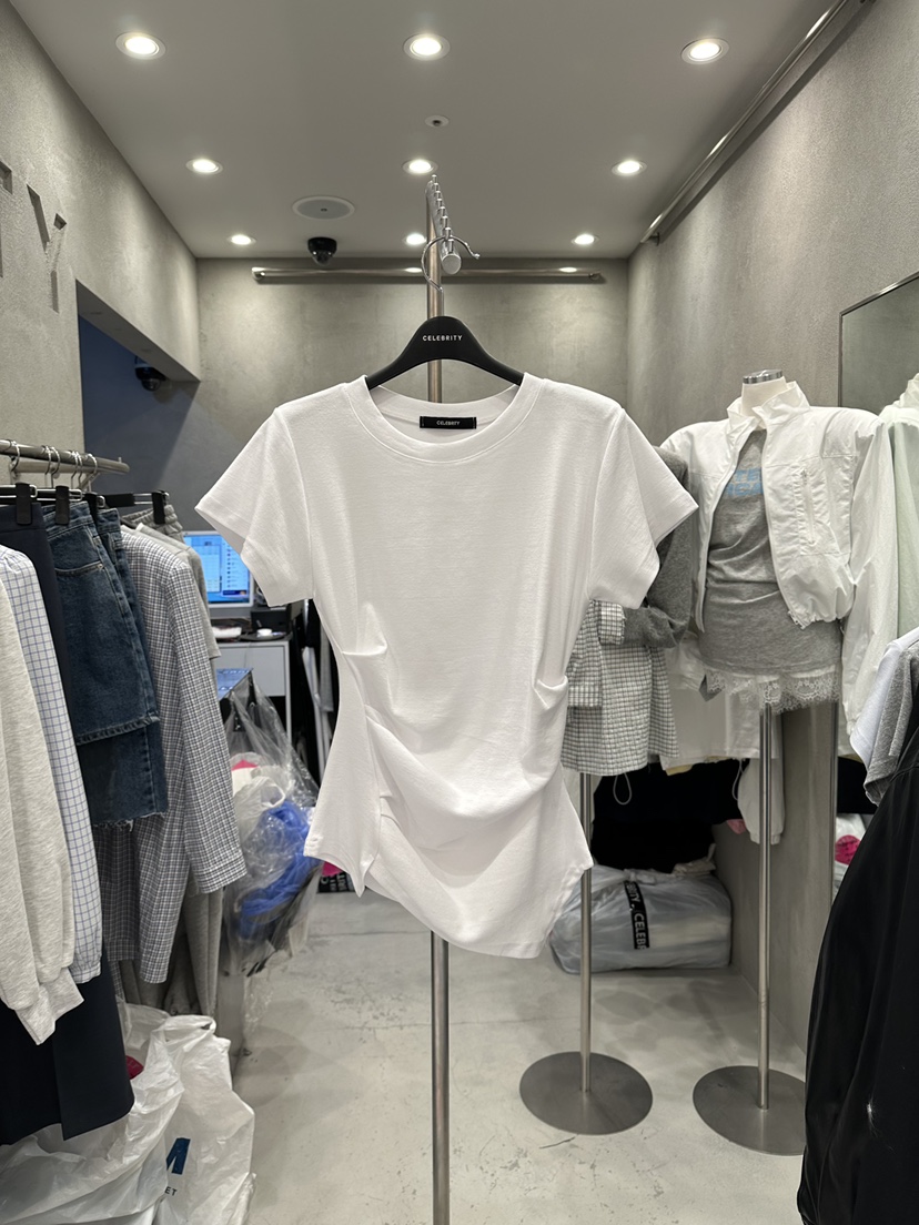 CELEBRITY-A韓國直郵女士新品職業時尚26春夏推薦休閑T恤CELEBRITY-AT恤圖色1