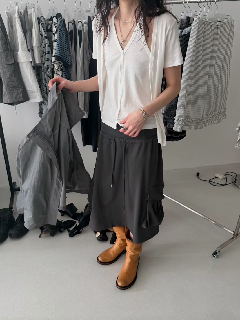 MINIMUZE韓國直郵女裝新款休閑26春夏推薦時尚半身裙中短裙MINIMUZE半身裙/中短裙