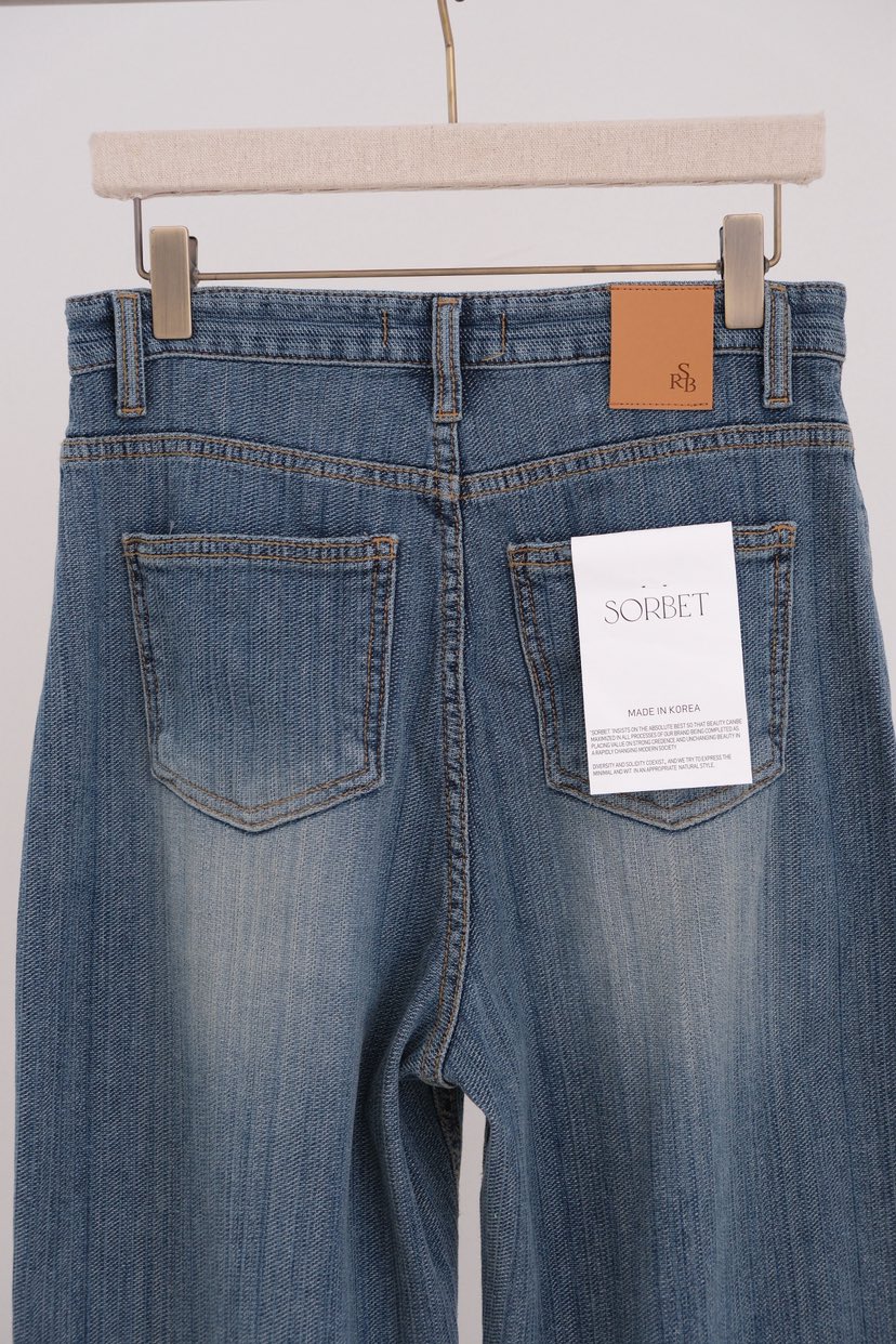 SORBET/FLAT WHITE韓國直郵女裝新款26春夏職業人氣牛仔褲SORBET/FLAT WHITE牛仔褲